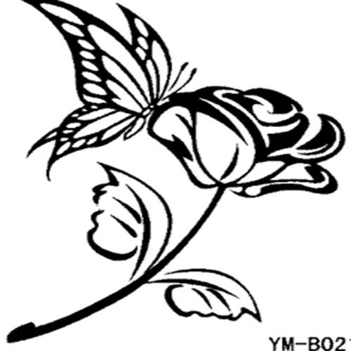 500x500 Collection Of 'butterfly On Flower Drawing' Download More Than - Butterfly On Flower Drawing