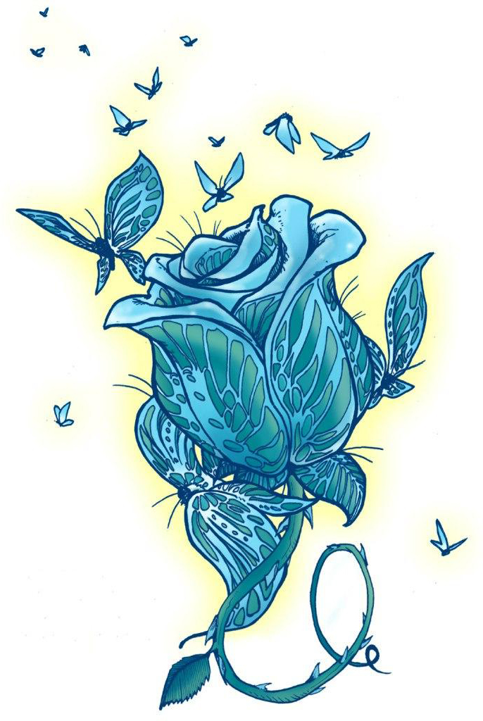 Butterfly On Rose Drawing At Explore Collection Of Butterfly On Rose Drawing