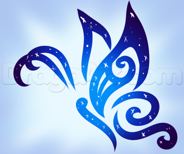 631x526 How To Draw A Tribal Butterfly Tattoo, Step - Butterfly Pics Drawing