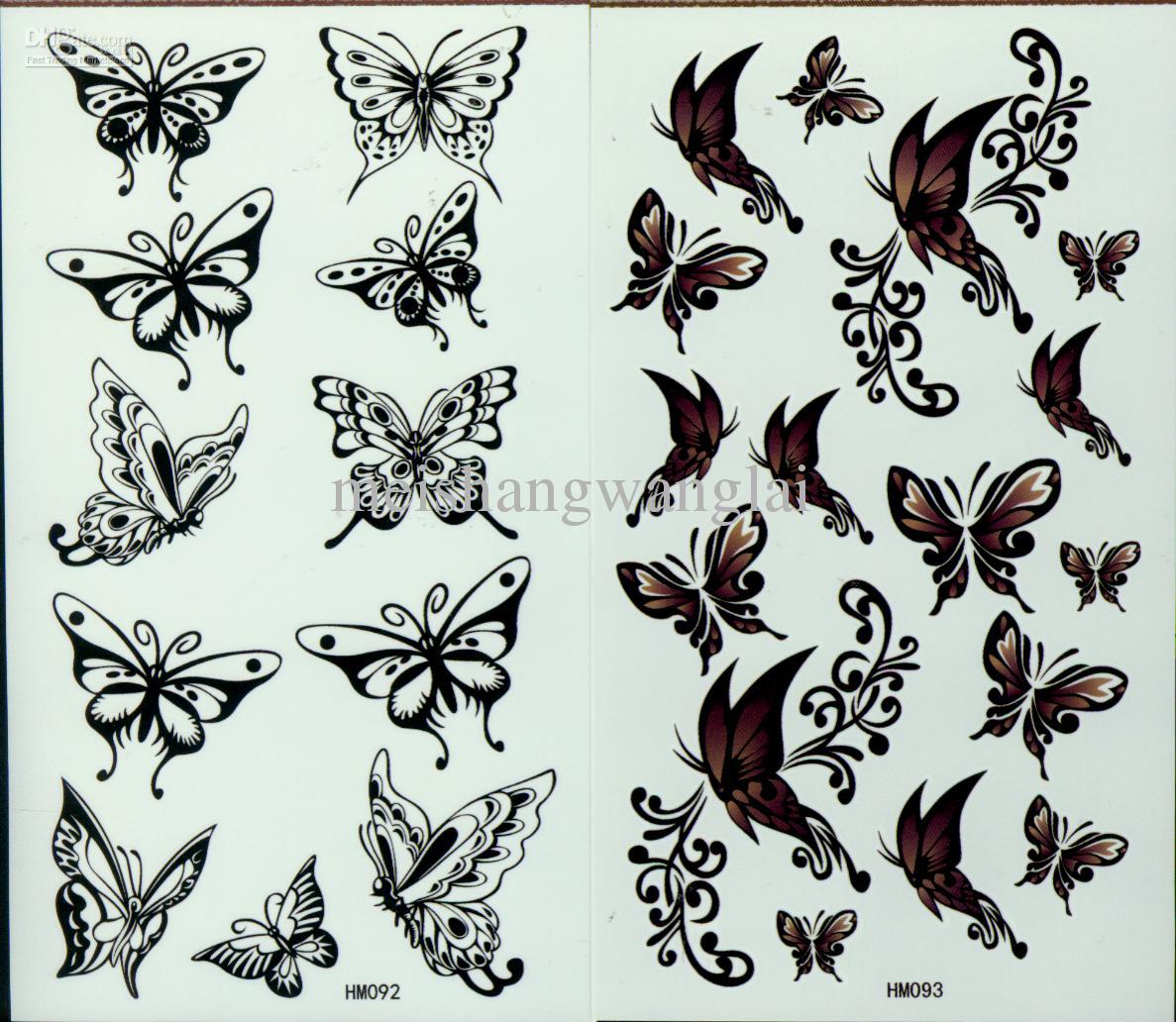 1187x1032 Temporary Tattoos Butterfly Tattoo Stencils For Body Waterproof - Butterfly Tattoo Drawing