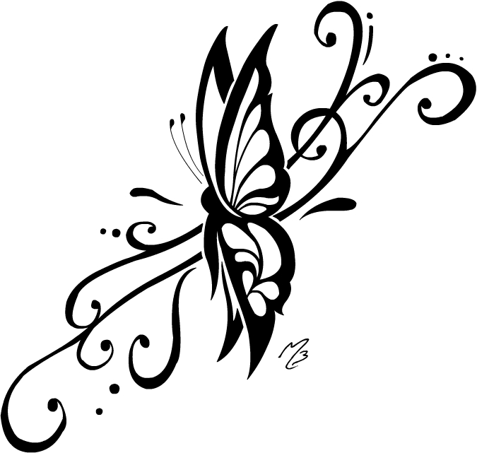 675x641 Tribal Butterfly Tattoo Designs Tattoo Ideas - Butterfly Tattoo Drawing