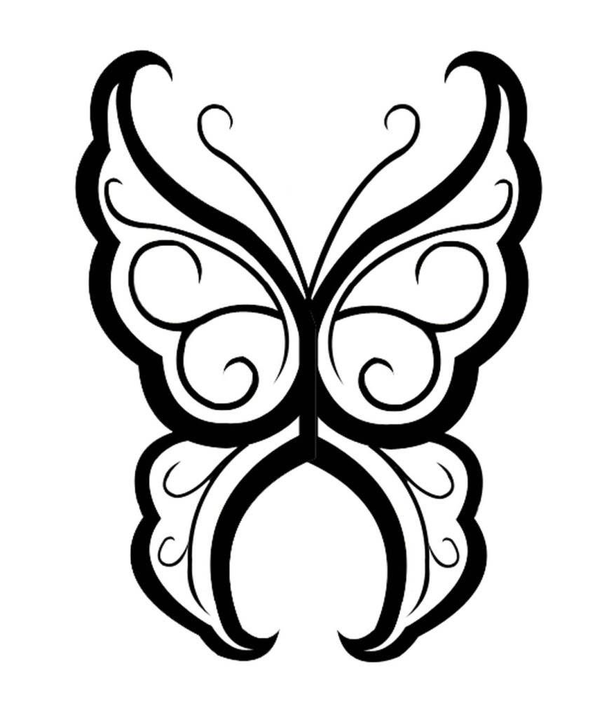 879x1024 Blue Butterfly Tattoo Designs - Butterfly Tattoo Drawing
