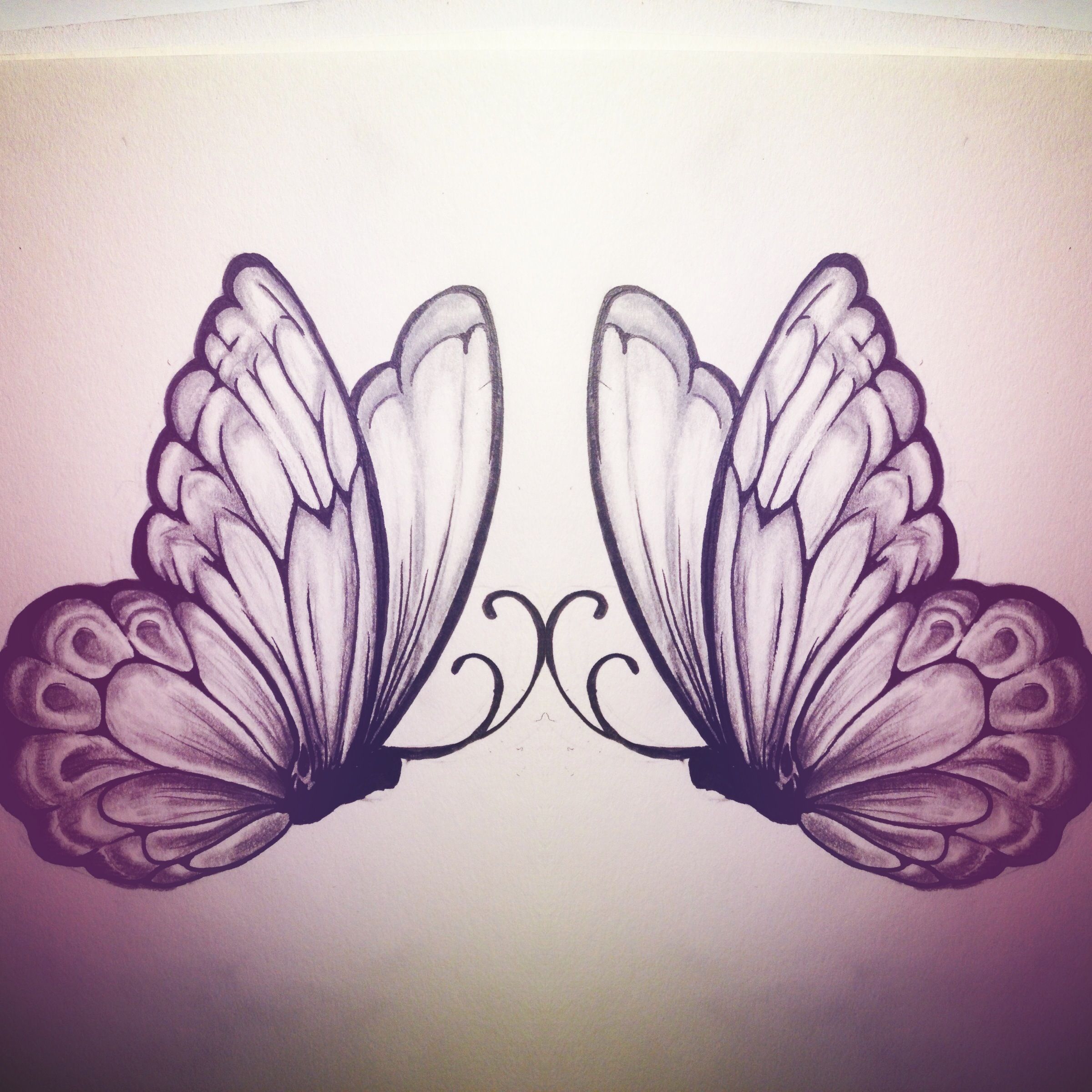 2400x2400 Butterfly Tattoo Sketch - Butterfly Tattoo Drawing