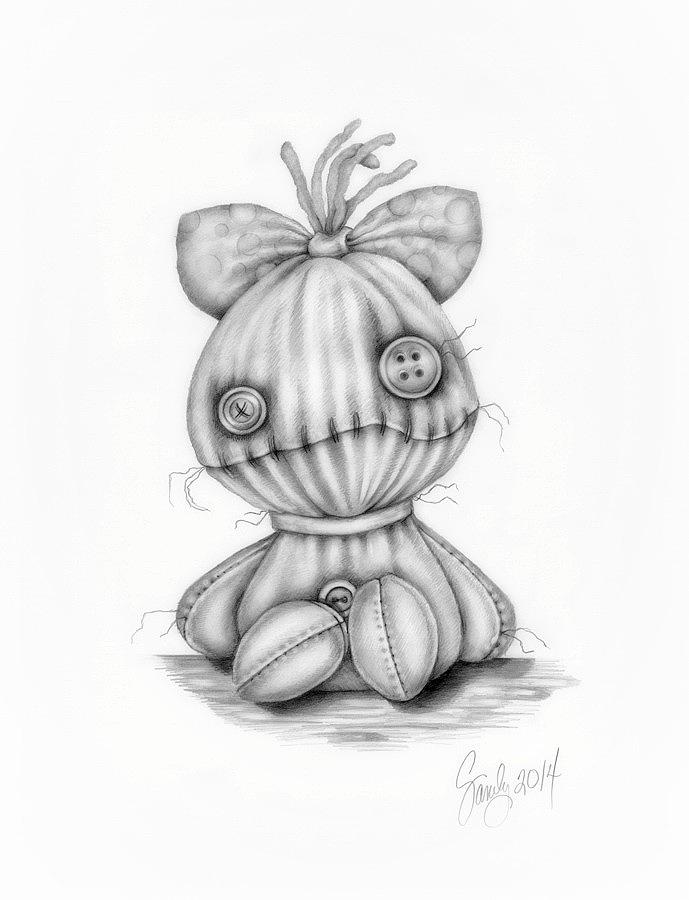 689x900 button eyes drawing - Button Drawing