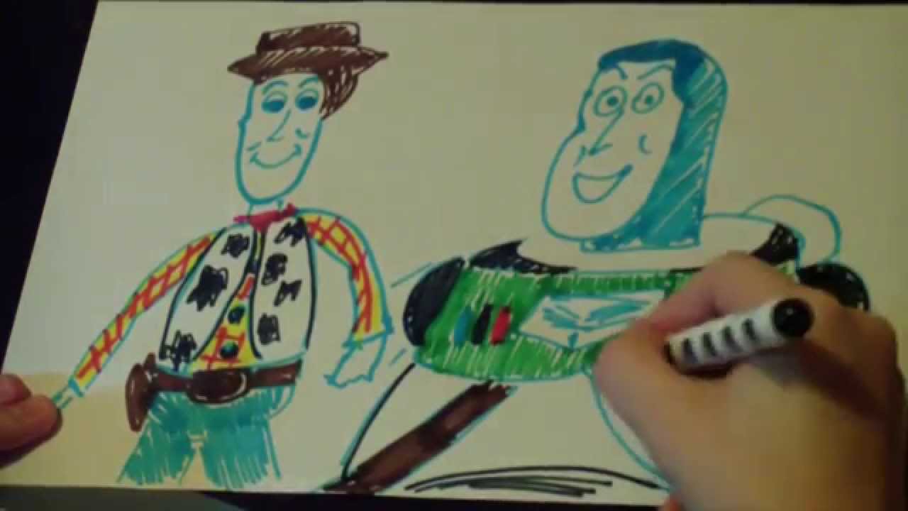 1280x720 how to draw woody and buzz toy story - Buzz And Woody Drawing