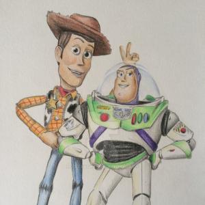 300x300 woody and buzz toy story drawing ardiafm - Buzz And Woody Drawing