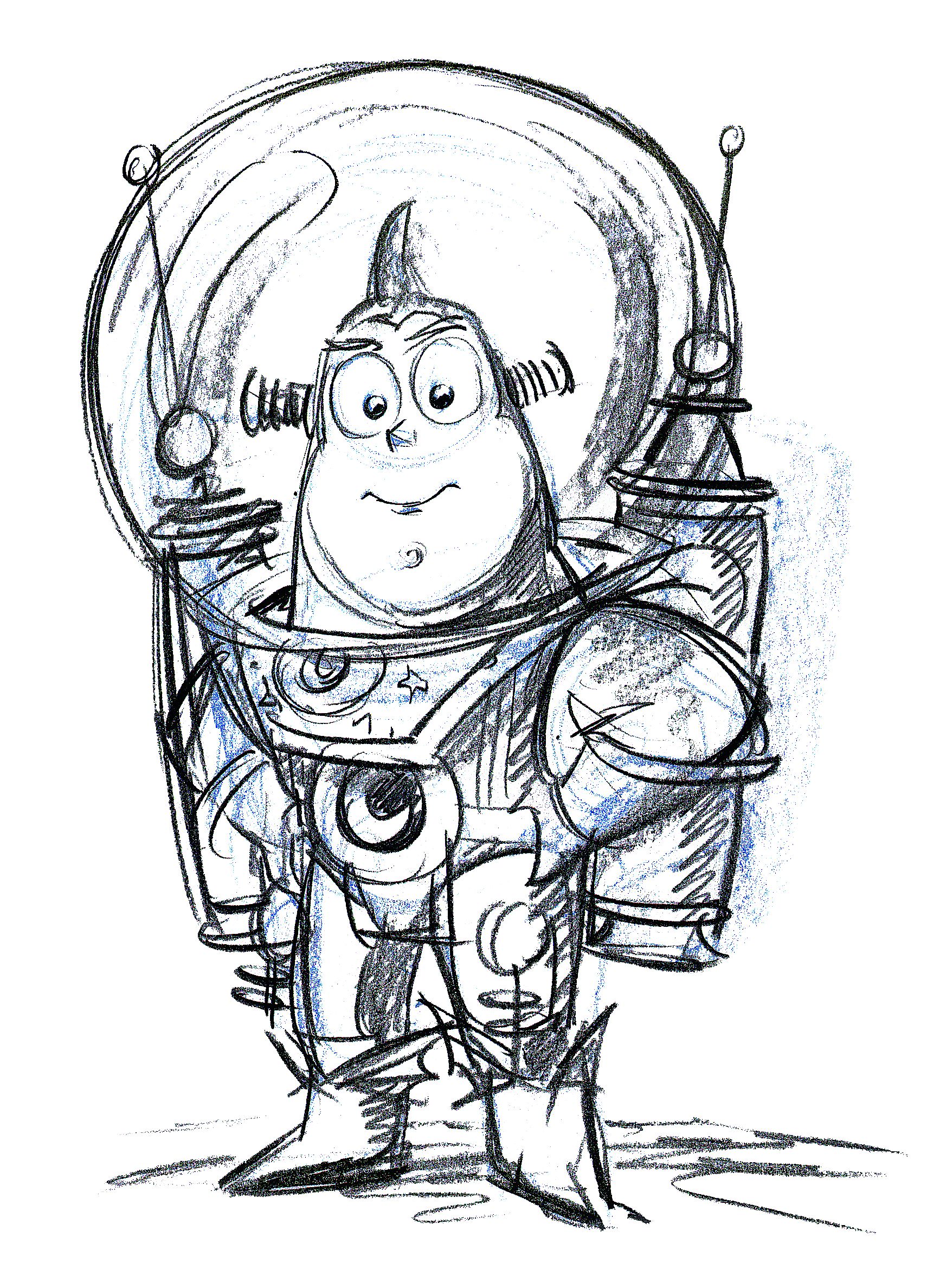 1745x2375 Drawn Toy Buzz Lightyear - Buzz Lightyear And Woody Drawing