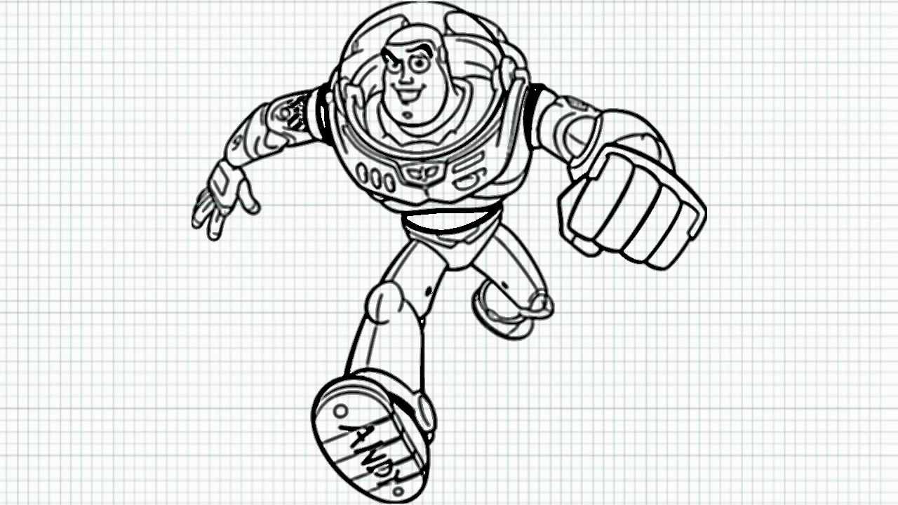 1280x720 How To Draw Buzz Lightyear From Toy Story - Buzz Lightyear And Woody Drawing