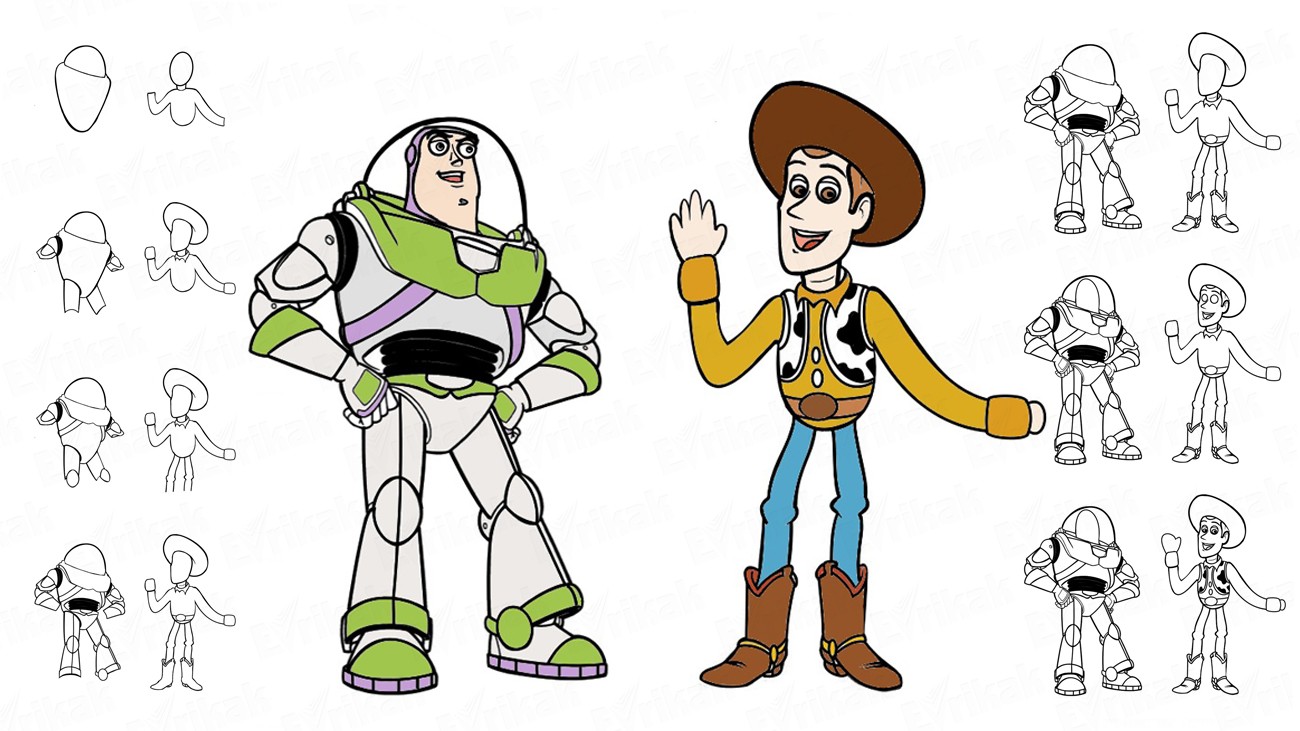 Buzz Lightyear And Woody Drawing at PaintingValley.com | Explore