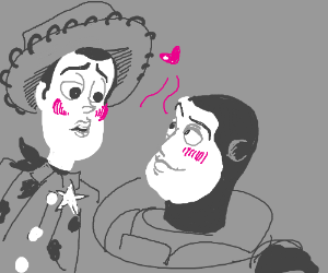 300x250 Buzz Lightyear X Woody Drawing - Buzz Lightyear And Woody Drawing