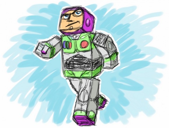580x439 in church, i draw buzz lightyear - Buzz Lightyear Drawing