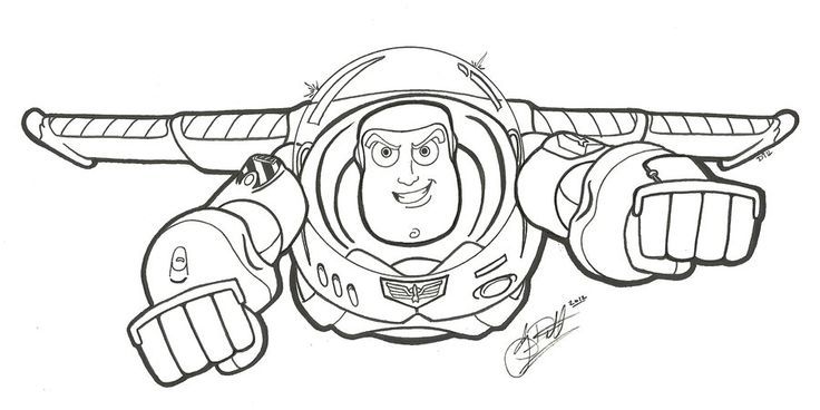 736x368 buzz lightyear sketch - Buzz Lightyear Drawing