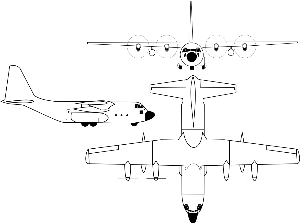 1280x948 Filec Line Drawing - C 130 Drawing