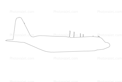 418x281 Lockheed C Hercules Outline, Line Drawing, Shape Images - C 130 Drawing