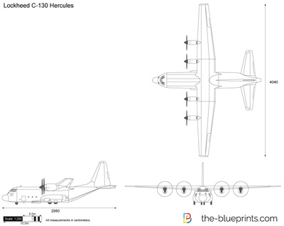 400x319 Lockheed C Hercules Vector Drawing - C 130 Drawing