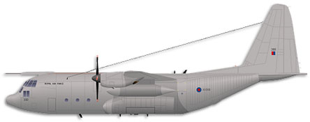 444x175 Lockheed Martin C Hercules - C 130 Drawing