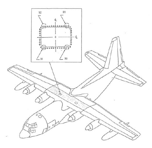 507x494 the location of the wing boxes on the c aircraft - C 130 Drawing