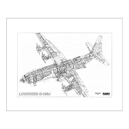 425x425 Media Storehouse Print Of Lockheed Martin C - C 130 Drawing
