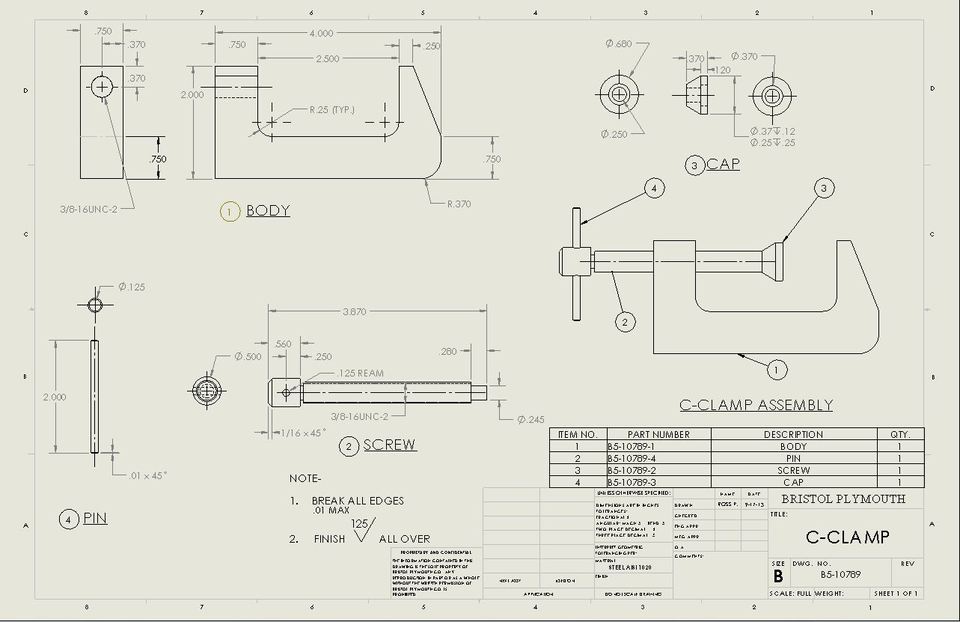 C Clamp Drawing at Explore collection of C Clamp Drawing