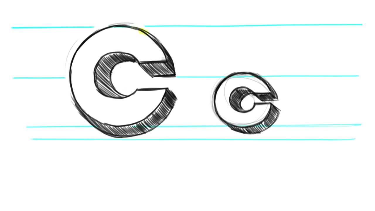 1280x720 How To Draw Letters C - C Drawing