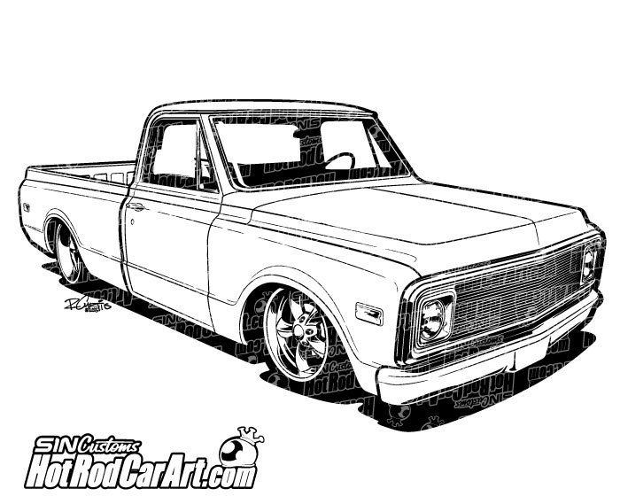 700x569 Chevrolet Truck - C10 Drawing
