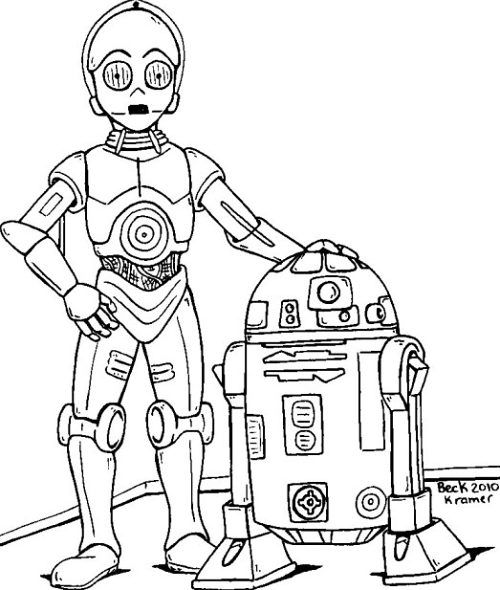 500x590 How To Draw A Cartoon C Arts And Crafts Drawings, Cartoon - C3po Drawing