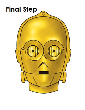 300x388 How To Draw C - C3po Drawing