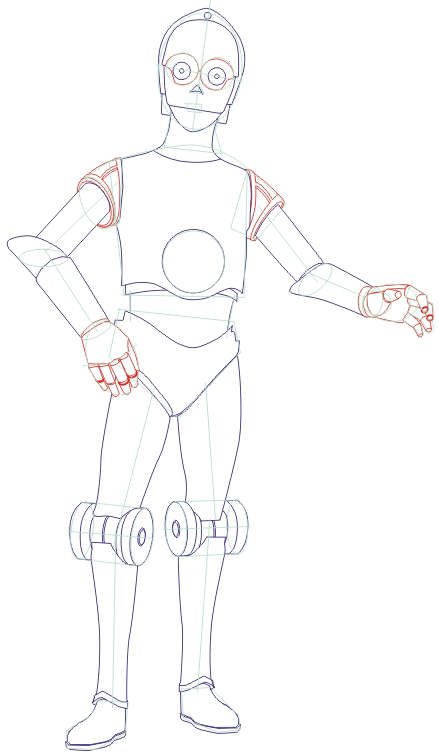 439x756 How To Draw From Stars Wars Saga Drawing Lesson How To Draw Dat - C3po Drawing