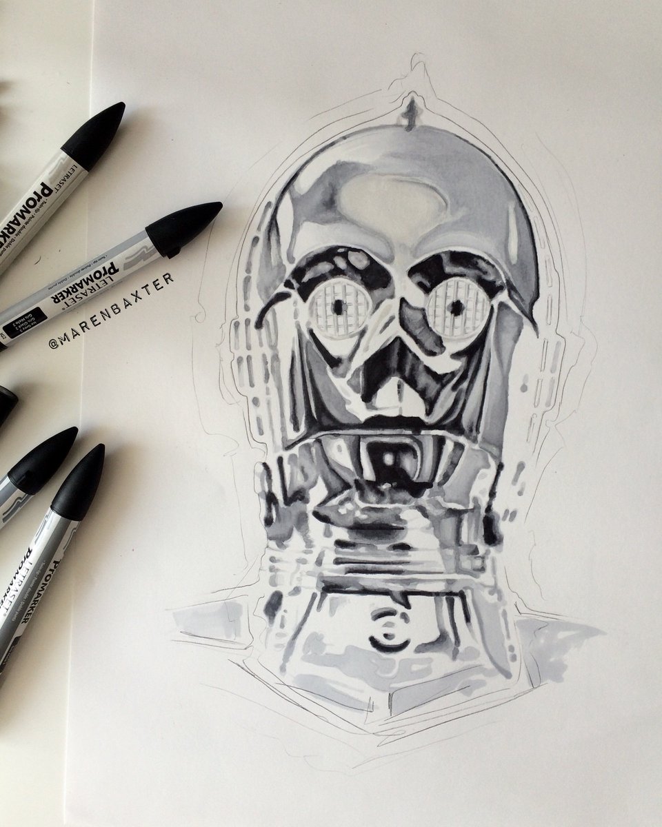 960x1200 maren baxter on twitter my c drawing is - C3po Drawing