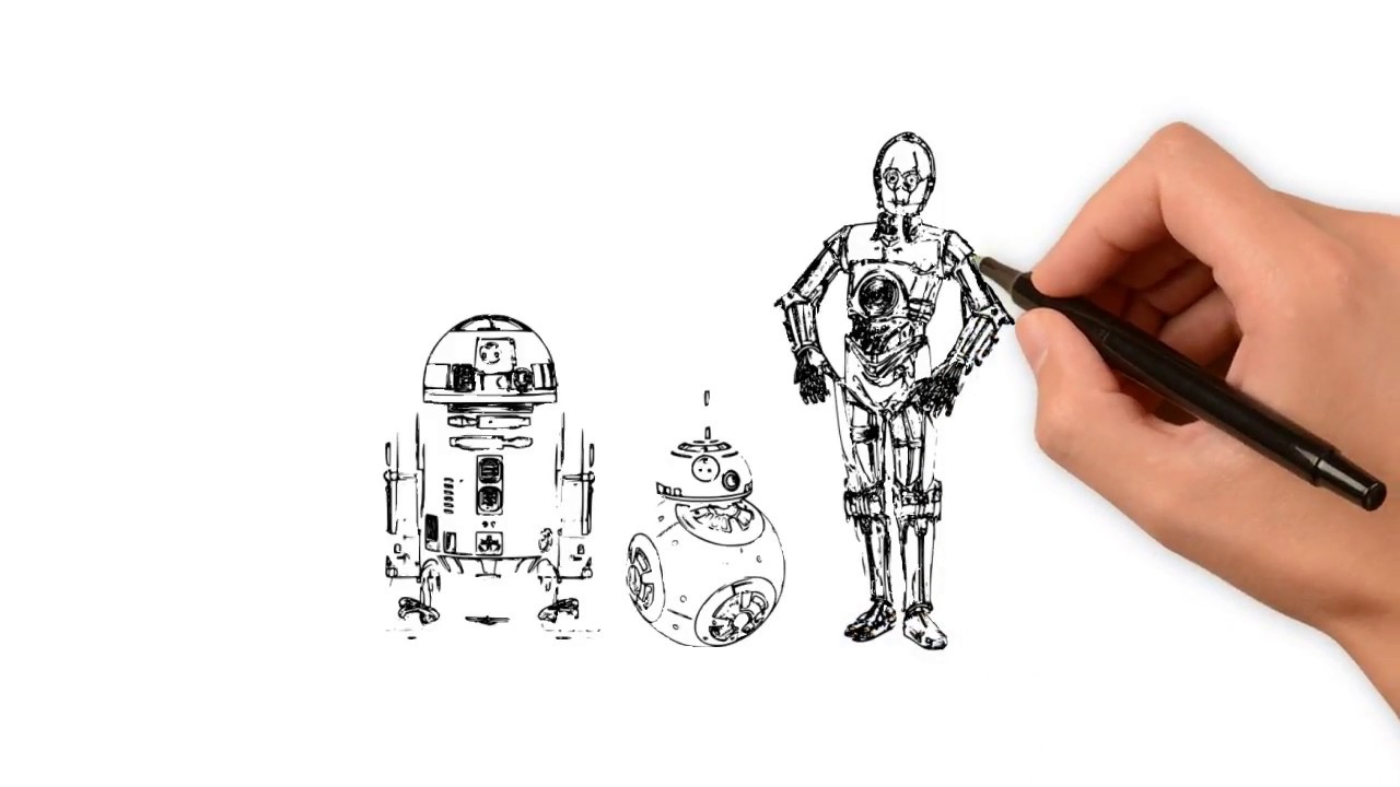 1280x720  - C3po Drawing