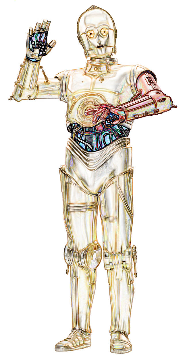 644x1241 Drawing - C3po Drawing