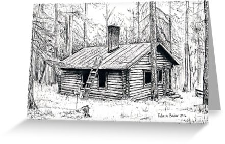 Cabin Drawing At Paintingvalley Com Explore Collection Of Cabin