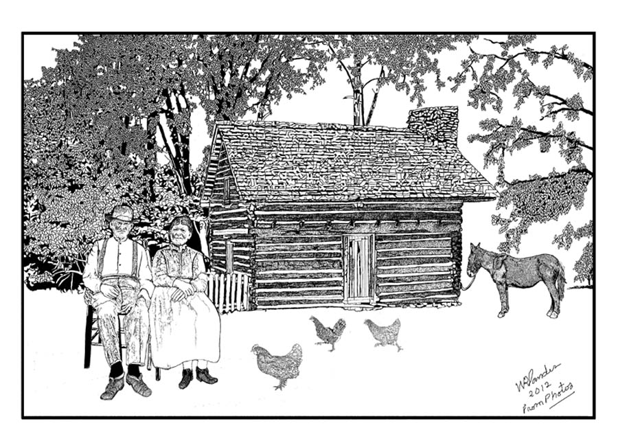 900x642 sanders cabin drawing - Cabin Drawing