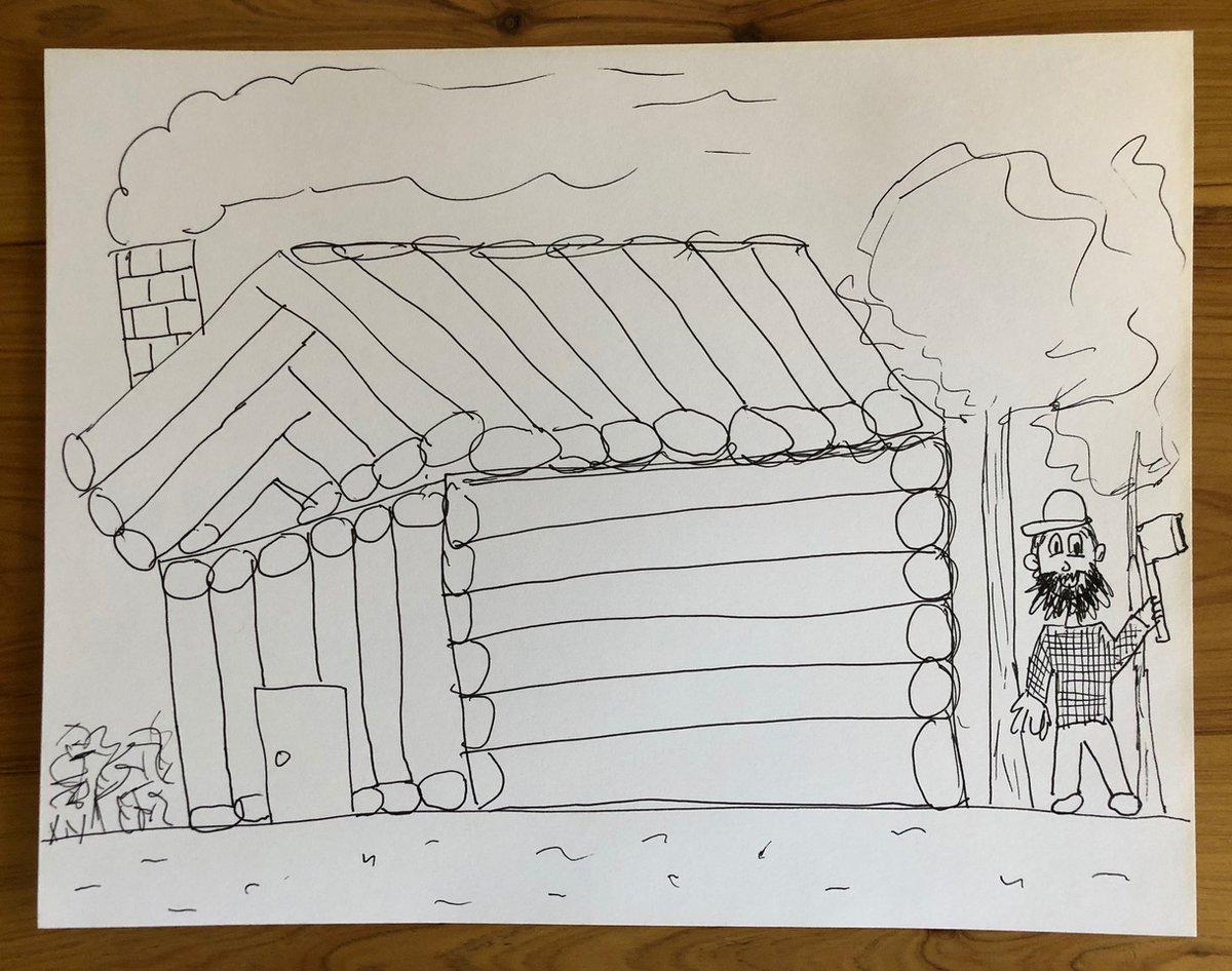 1200x946 team coco on twitter vote for the best drawing of a lumberjack - Cabin Drawing