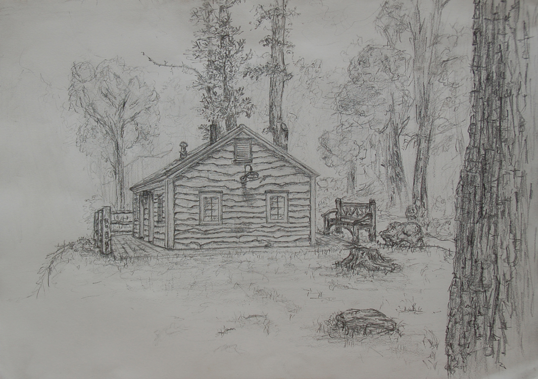 Cabin Drawing At Paintingvalley Com Explore Collection Of Cabin