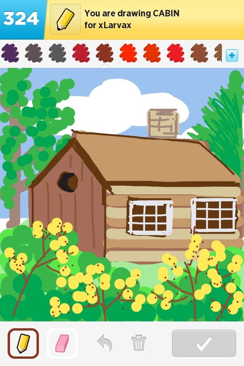 500x750 cabin drawings - Cabin Drawing