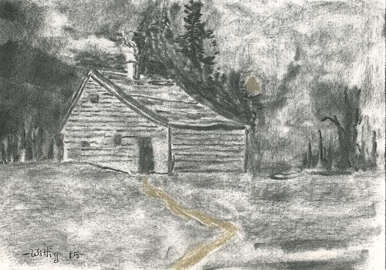 750x525 cabin in the woods drawing - Cabin In The Woods Drawing