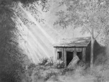 375x282 cabin in the woods drawing - Cabin In The Woods Drawing