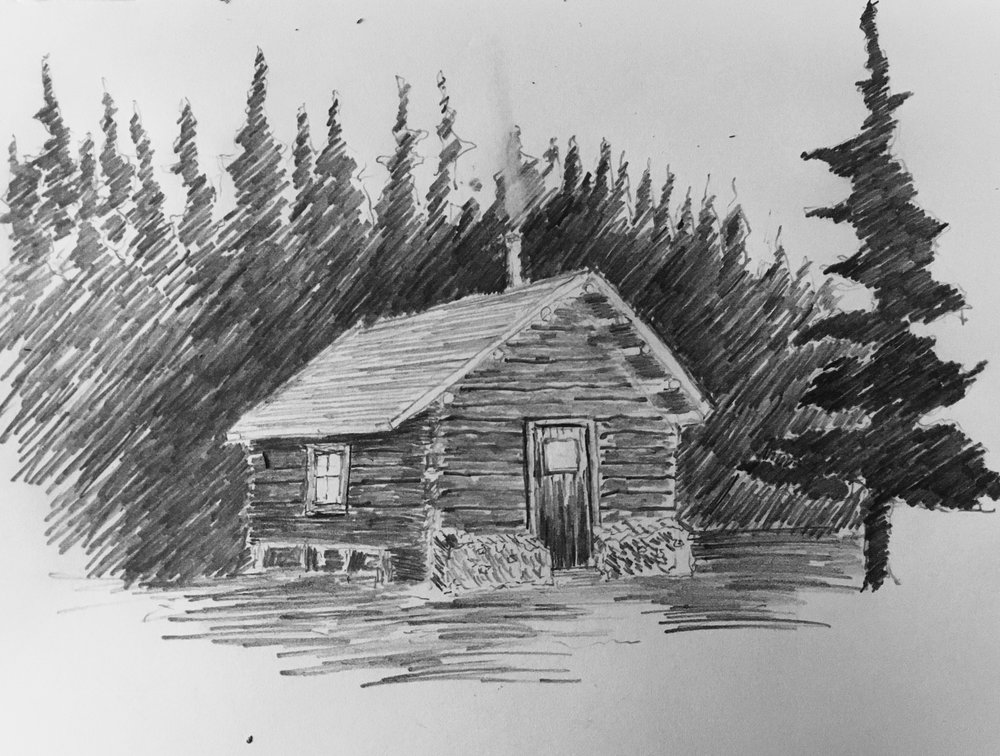 Cabin In The Woods Drawing at Explore collection