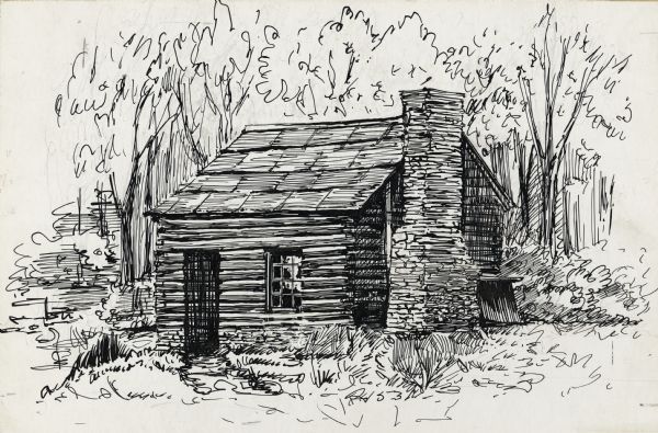 Cabin In The Woods Drawing at PaintingValley.com | Explore collection ...