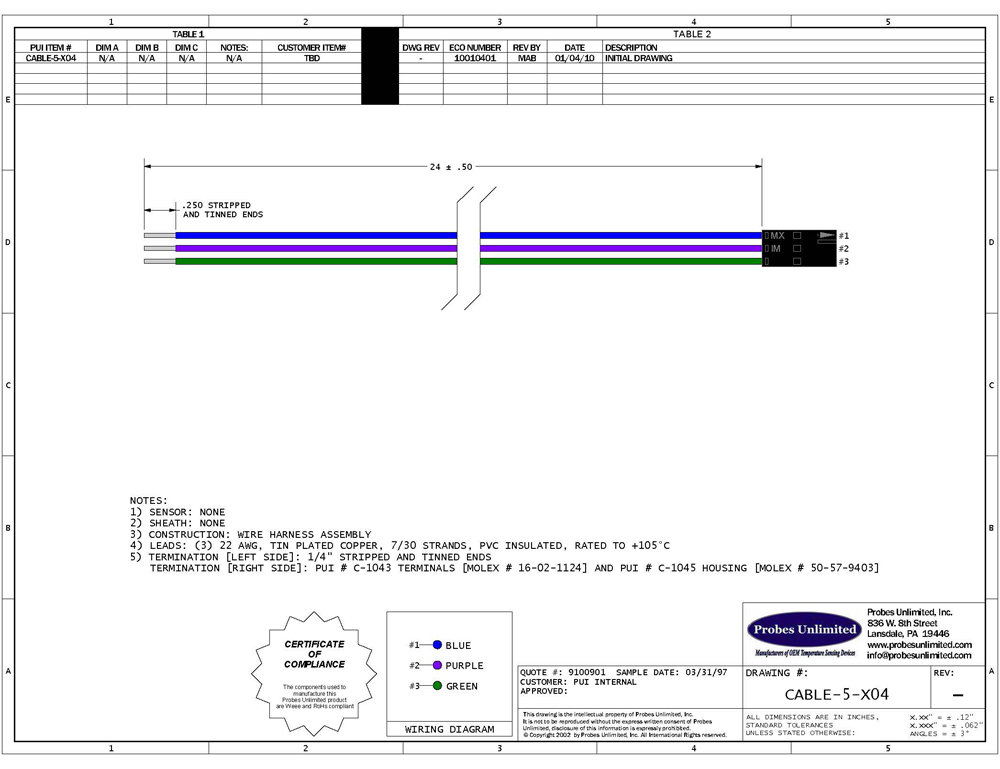 1000x769 cable harness temperature sensor manufacturer - Cable Drawing