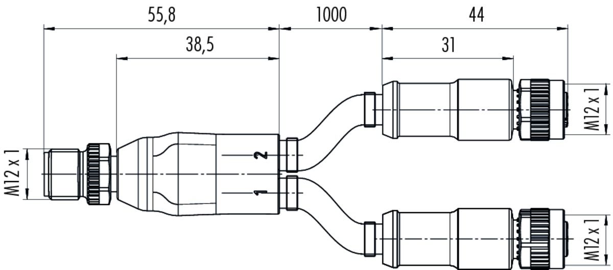 1200x529 double plug - Cable Drawing