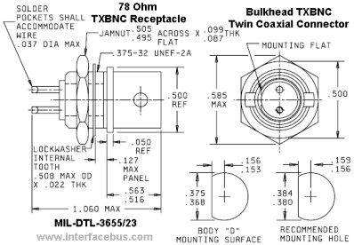 398x276 mil std twinax connector and twinax cable drawings - Cable Drawing