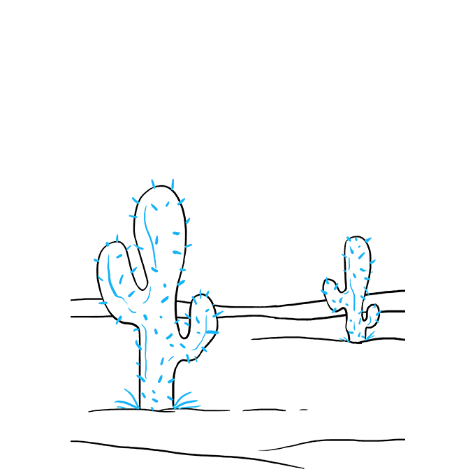 680x678 How To Draw A Cactus - Cactus Cartoon Drawing