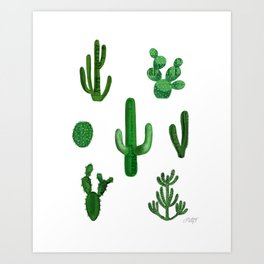 264x264 Cactus Drawing Art Prints - Cactus Drawing