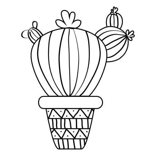 512x512 Tumblr Cactus Drawing - Cactus Drawing Black And White