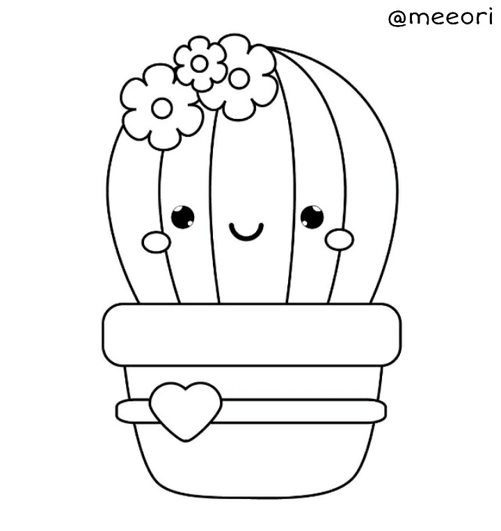 720x764 Outline Cactus Outlines Drawing Draw Freetoedit Backgro - Cactus Drawing Outline