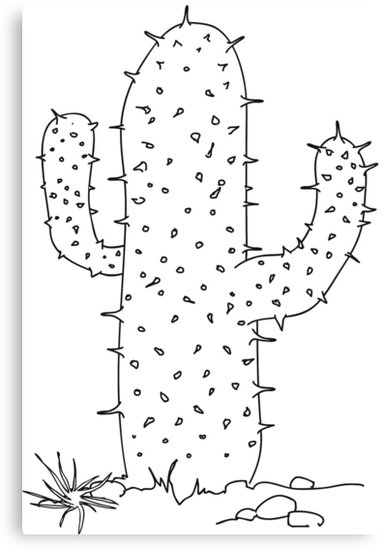 Cactus Line Drawing at PaintingValley.com | Explore collection of ...