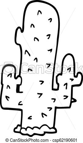 272x470 Line Drawing Cartoon Cactus - Cactus Line Drawing