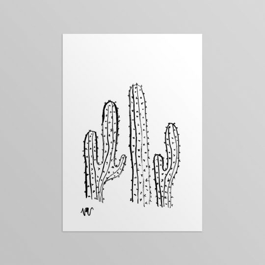 540x540 cacti - Cactus Line Drawing
